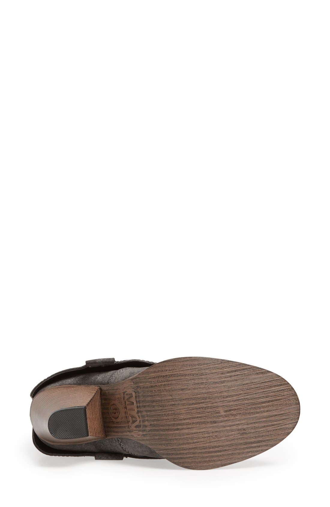 'Jeri' Cuffed Western Boot, Alternate, color, BLACK