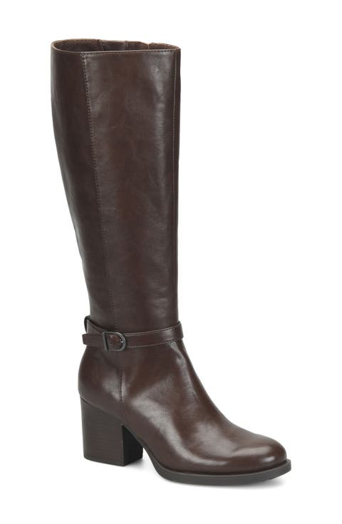 Brandie Faux Leather Knee High Boot