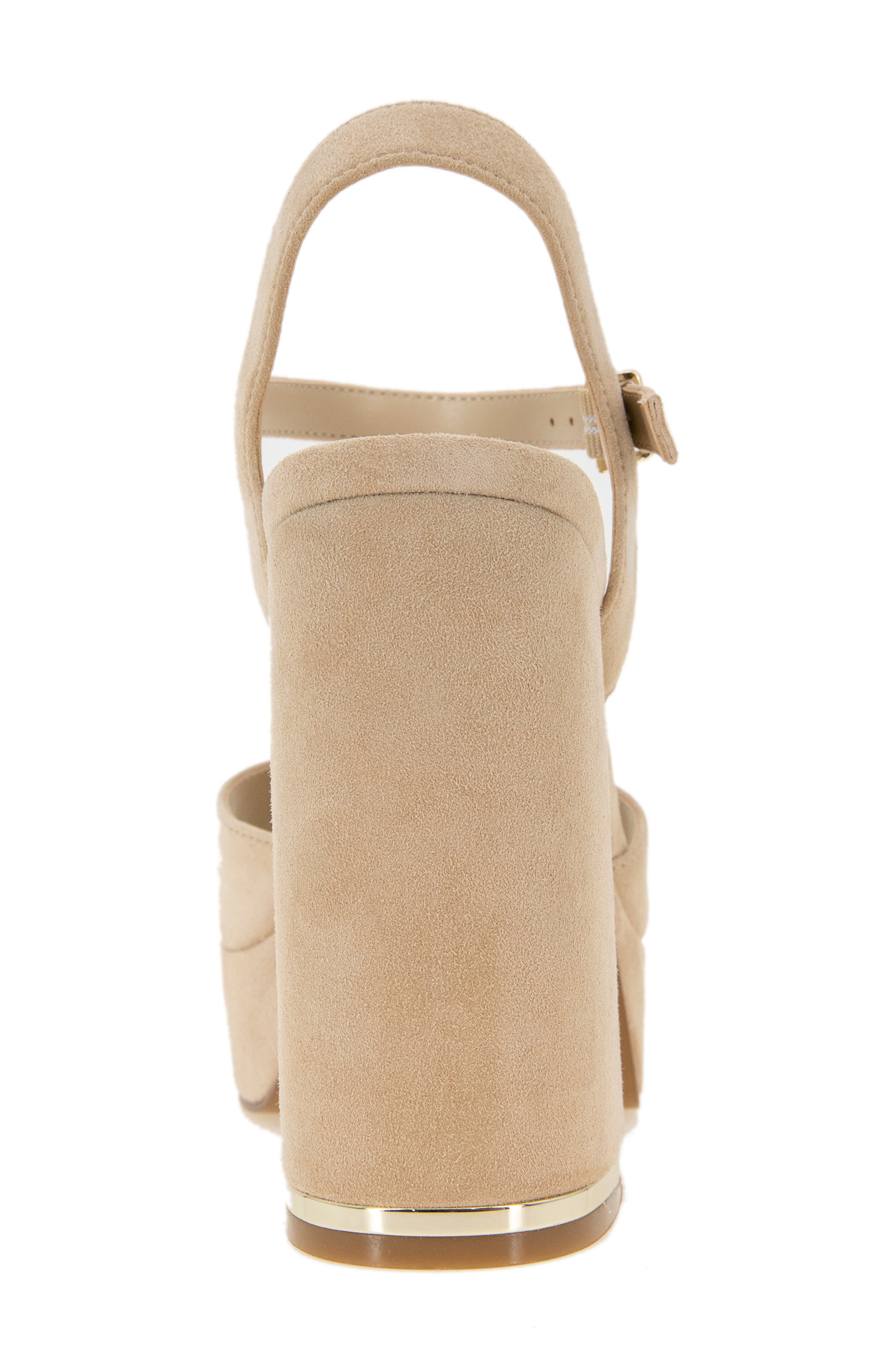 Kenneth Cole New York Dolly Platform Sandal, Alternate, color, Buff Suede