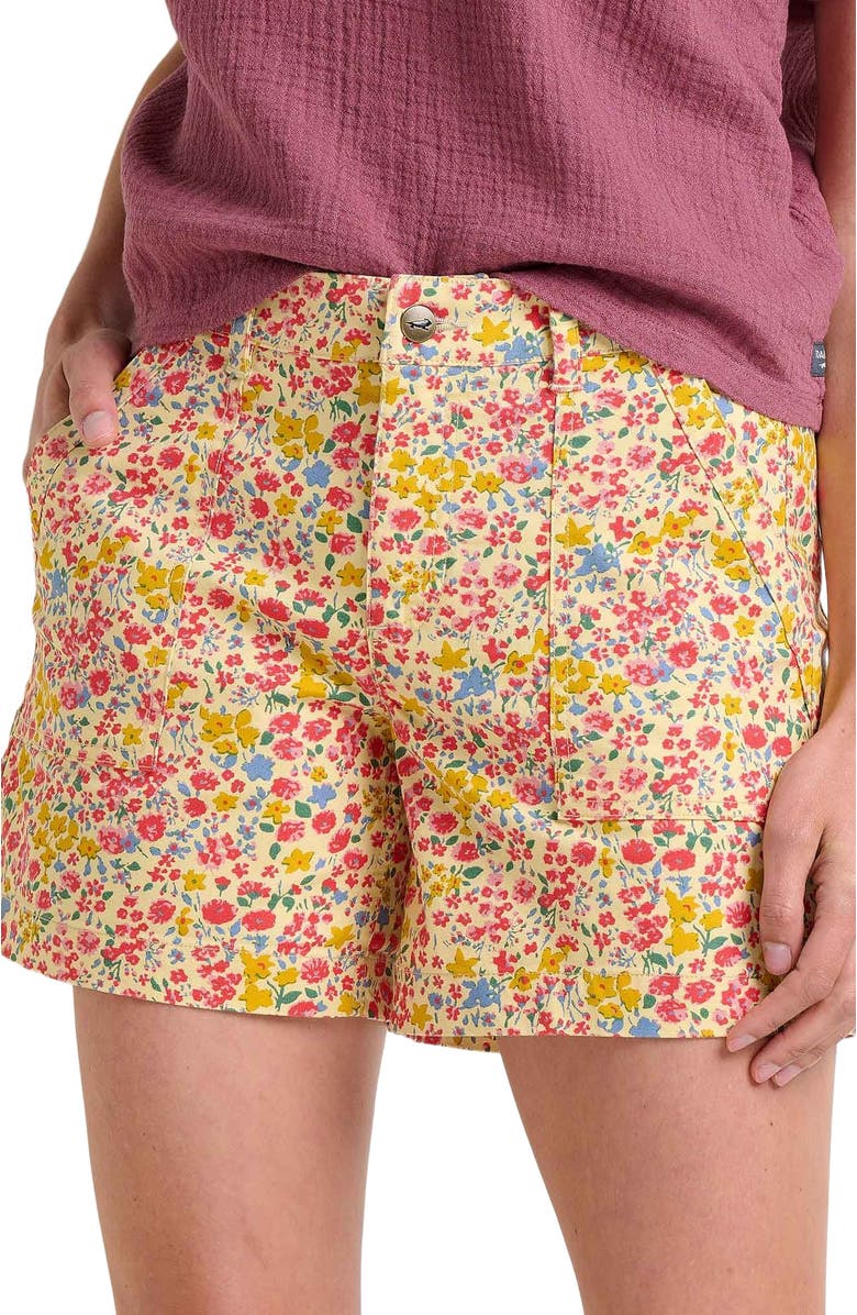 Toad & Co Earthworks Camp Short, Alternate, color, Straw Ditsy Print