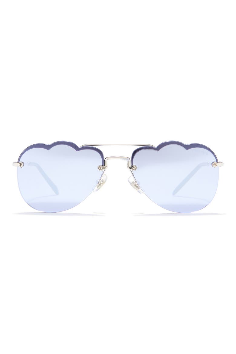 58mm Irregular Sunglasses, Main, color, DARK VIOLET