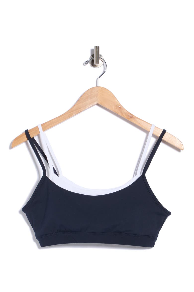 Superflex Elysian Double Layer Sports Bra, Alternate, color, SKY CAPTAIN/ WHITE