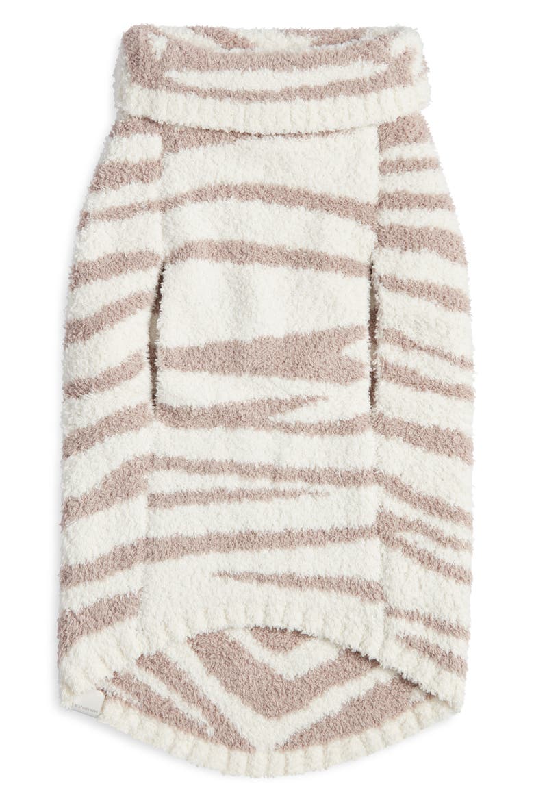 CozyChic® Zebra Stripe Pet Sweater, Alternate, color, CREAM/ TAUPE