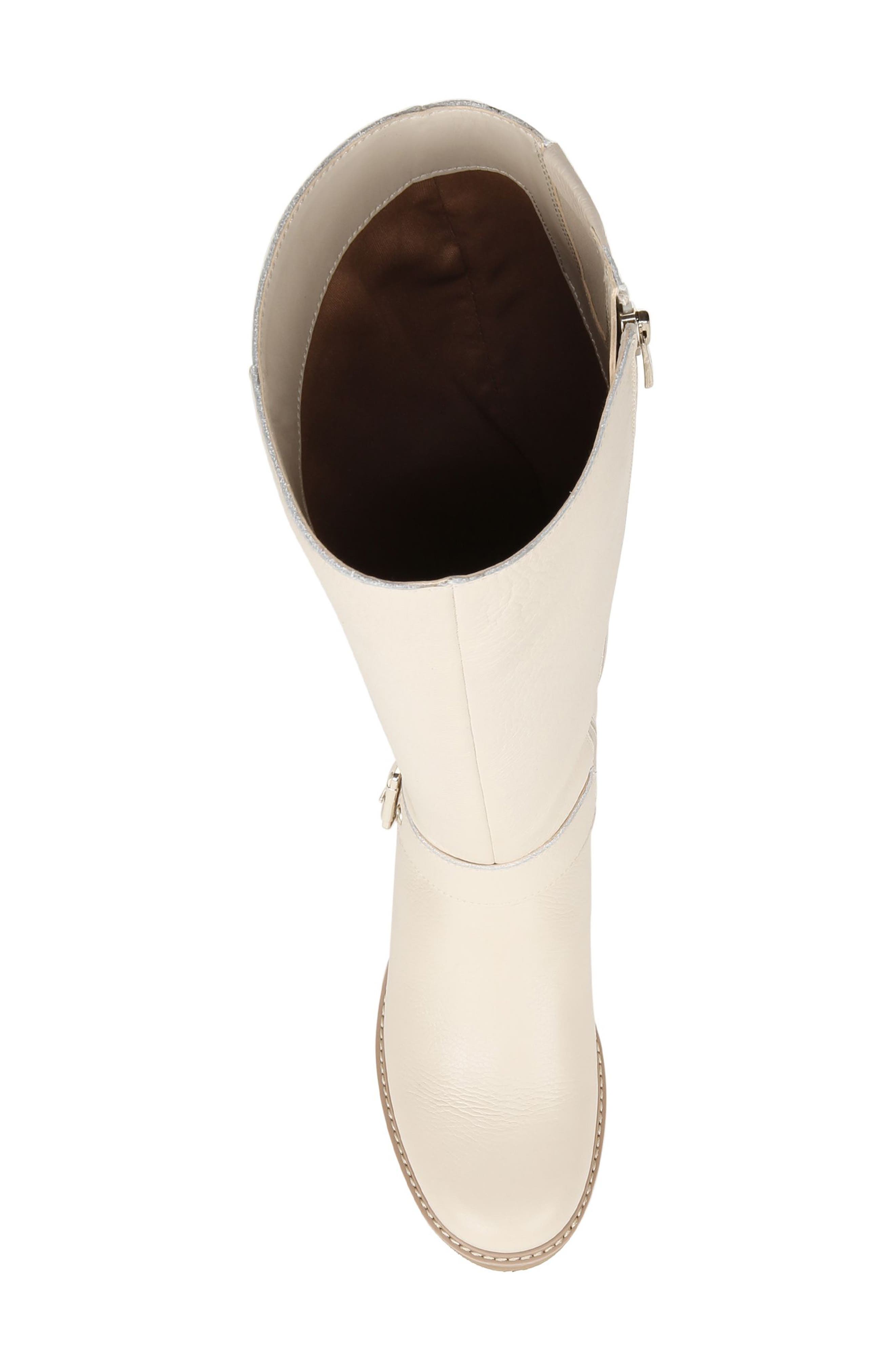 Naturalizer Darry Water Repellent Knee High Boot, Alternate, color, Porcelain Beige Leather