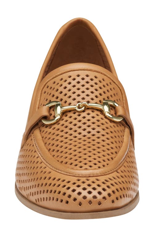 Johnston & Murphy Ali Perforated Bit Loafer In Tan Glove
