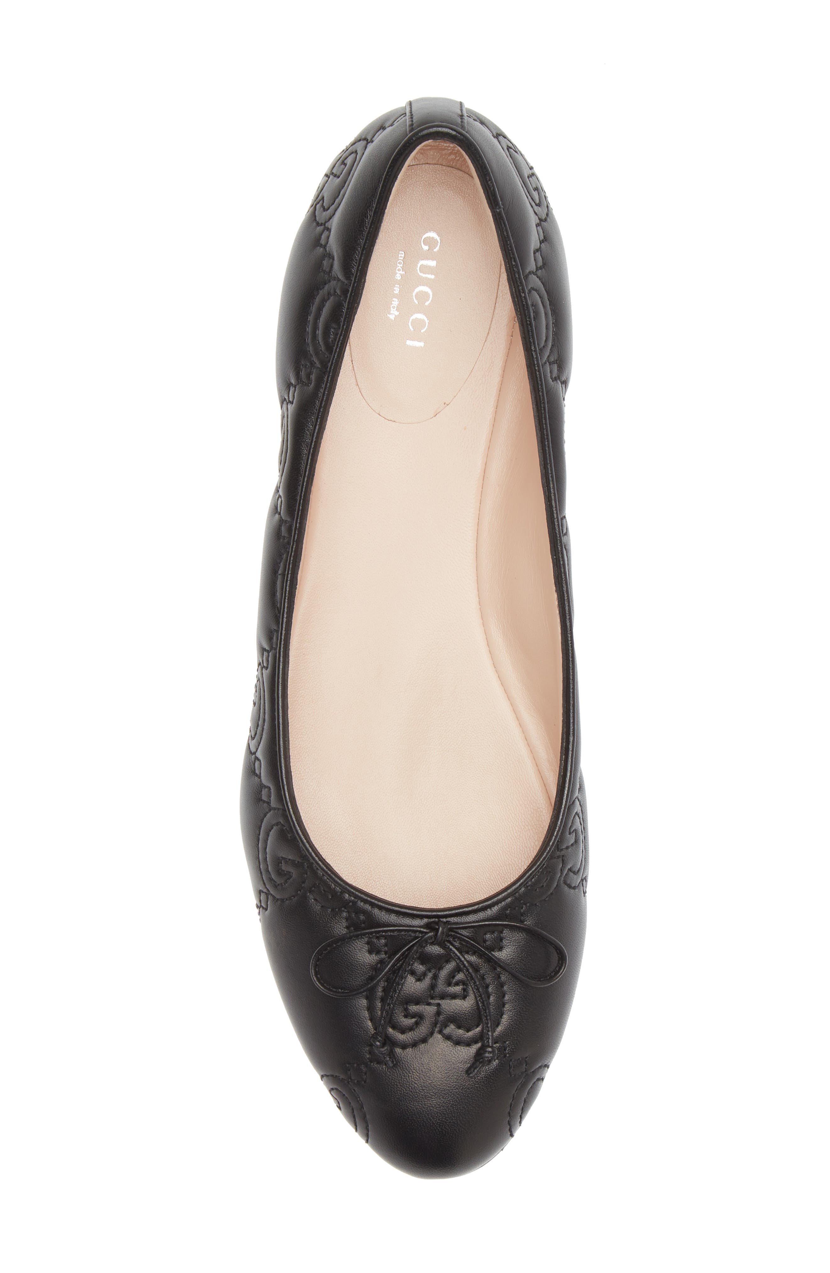 Gucci Monogram Quilted Ballet Flat, Alternate, color, 
