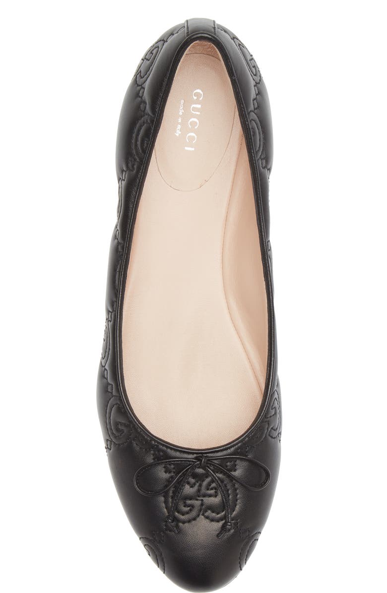 Gucci Monogram Quilted Ballet Flat, Alternate, color,