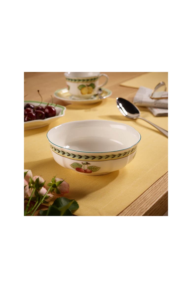 French Garden Fleurence Bowl, Alternate, color, white