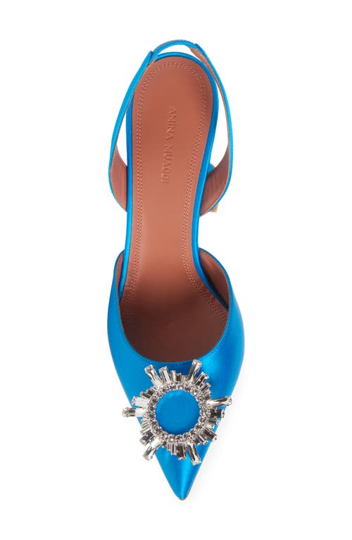 Amina Muaddi Begum Crystal Pointed Toe Slingback Pump
