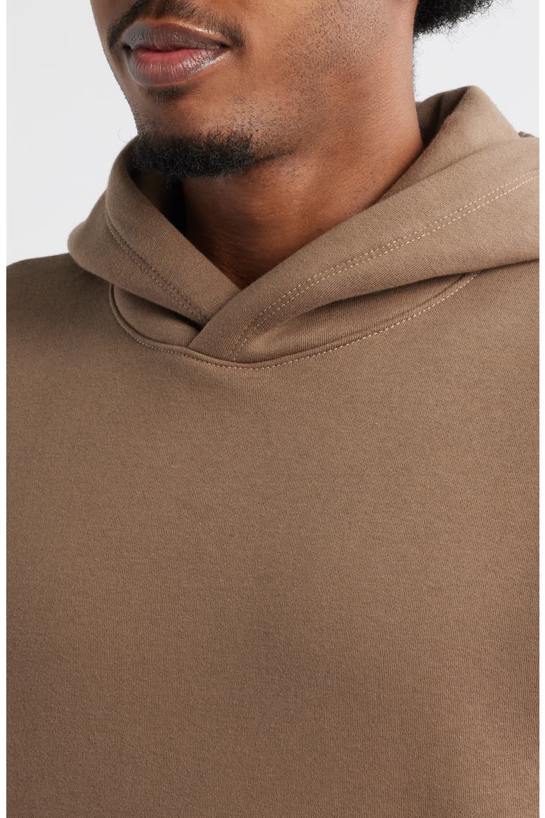 Fleece Hoodie, Alternate, color, BROWN SHIITAKE