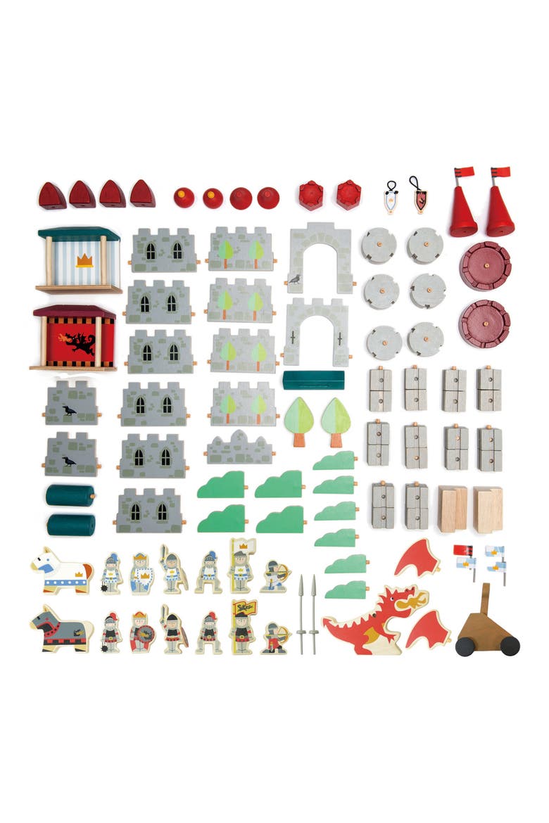Wooden Royal Castle Set, Alternate, color, GREY
