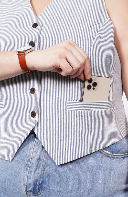 WILDFANG WILDFANG THE EMPOWER SEERSUCKER VEST