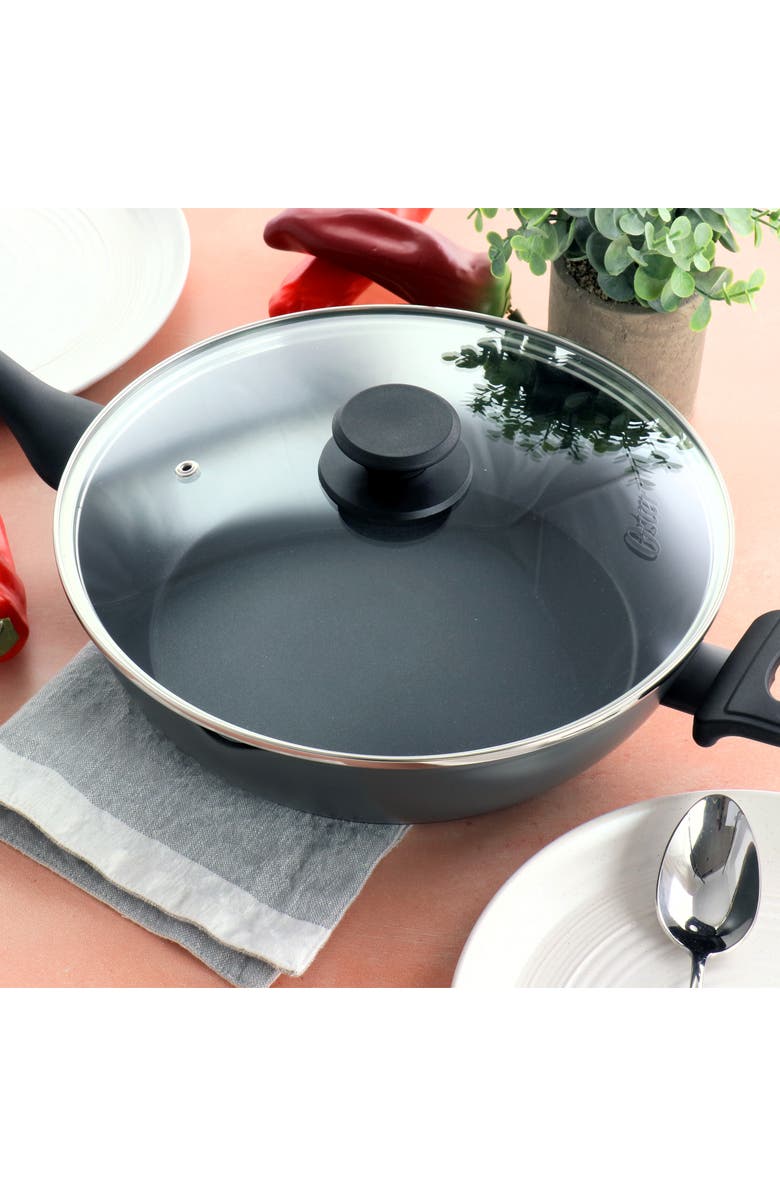 OSTER Kingsway 3.9 Quart Aluminum Nonstick Saute Pan, Alternate, color, Black