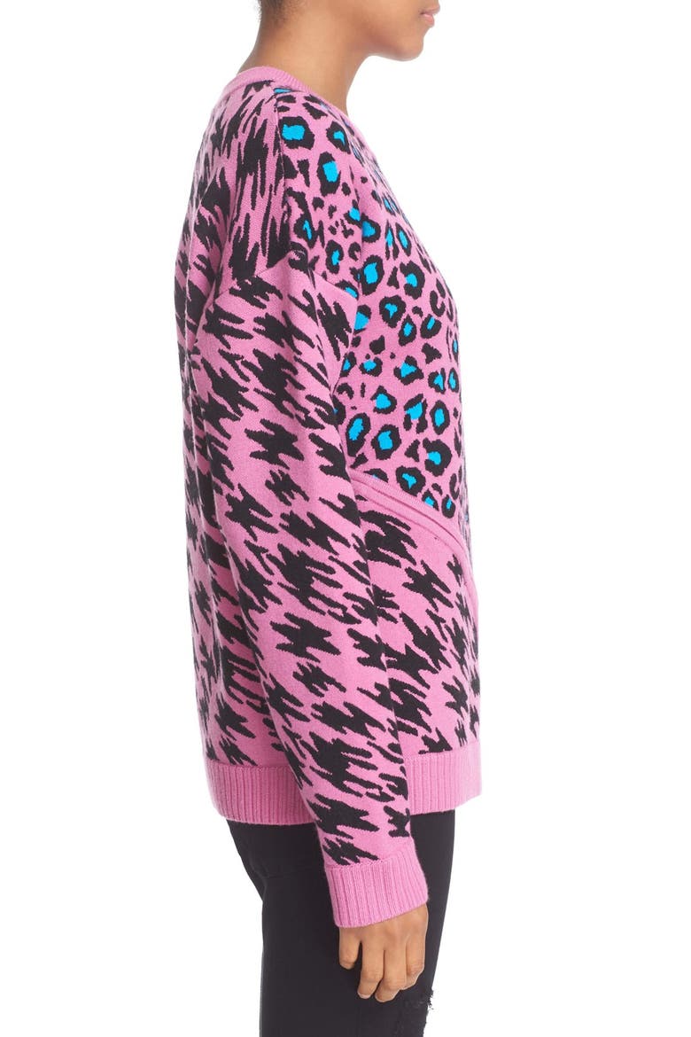 Intarsia Knit Sweater, Alternate, color, COSMIC PINK