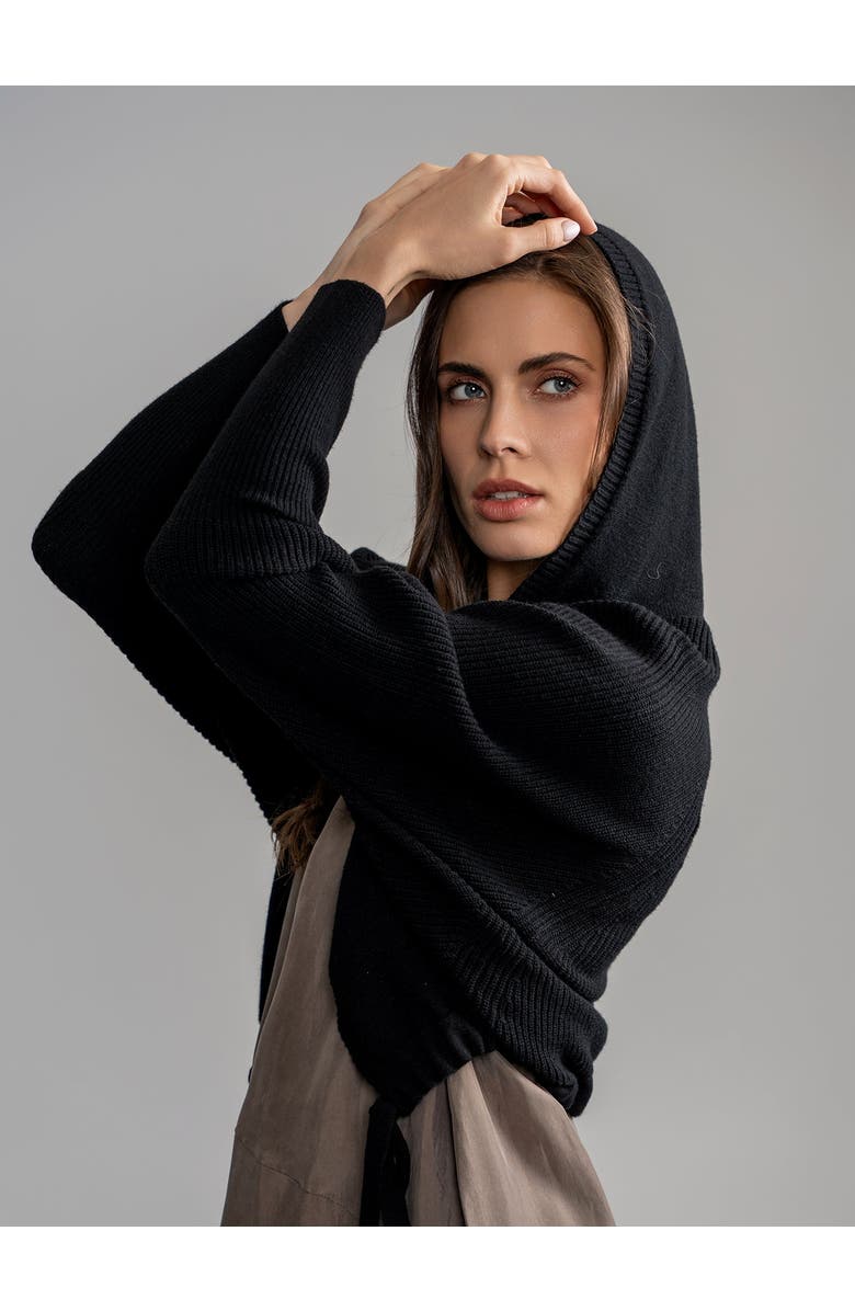 Noni Knit Cardigan with drawstring, Alternate, color, Black