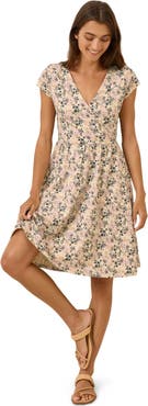 Pact Fit & Flare Crossover Dress