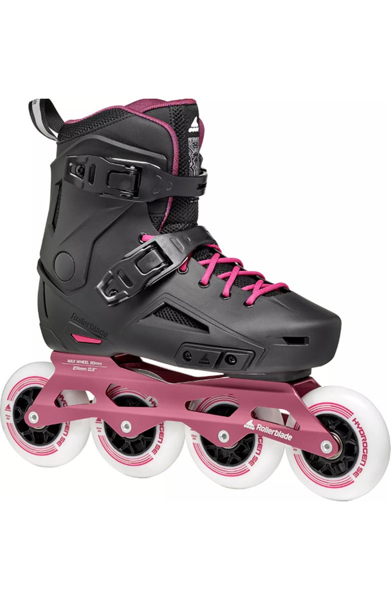 Rollerblade Lightning 90 Womens Inline Skates, Main, color, Black/Sangria