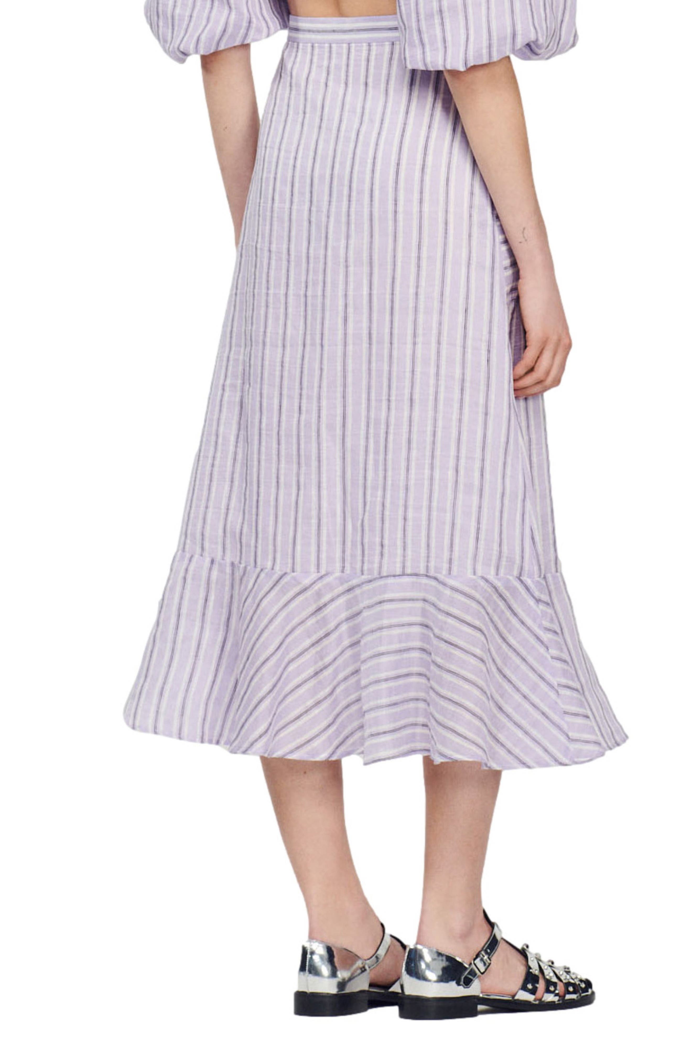 Blondy Stripe Linen Blend Skirt - image 2