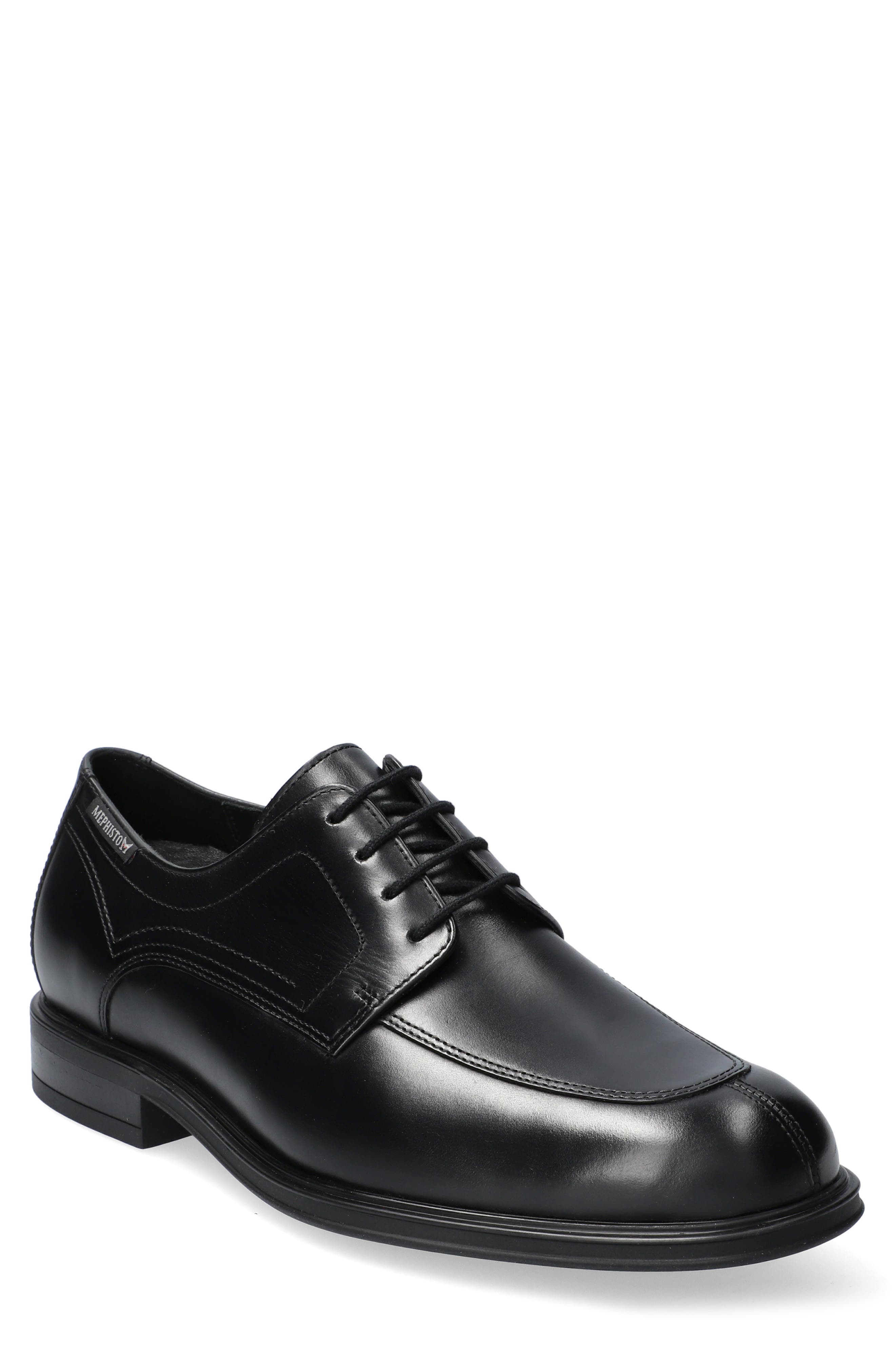 Mephisto Korey Apron Toe Derby, Main, color, Black