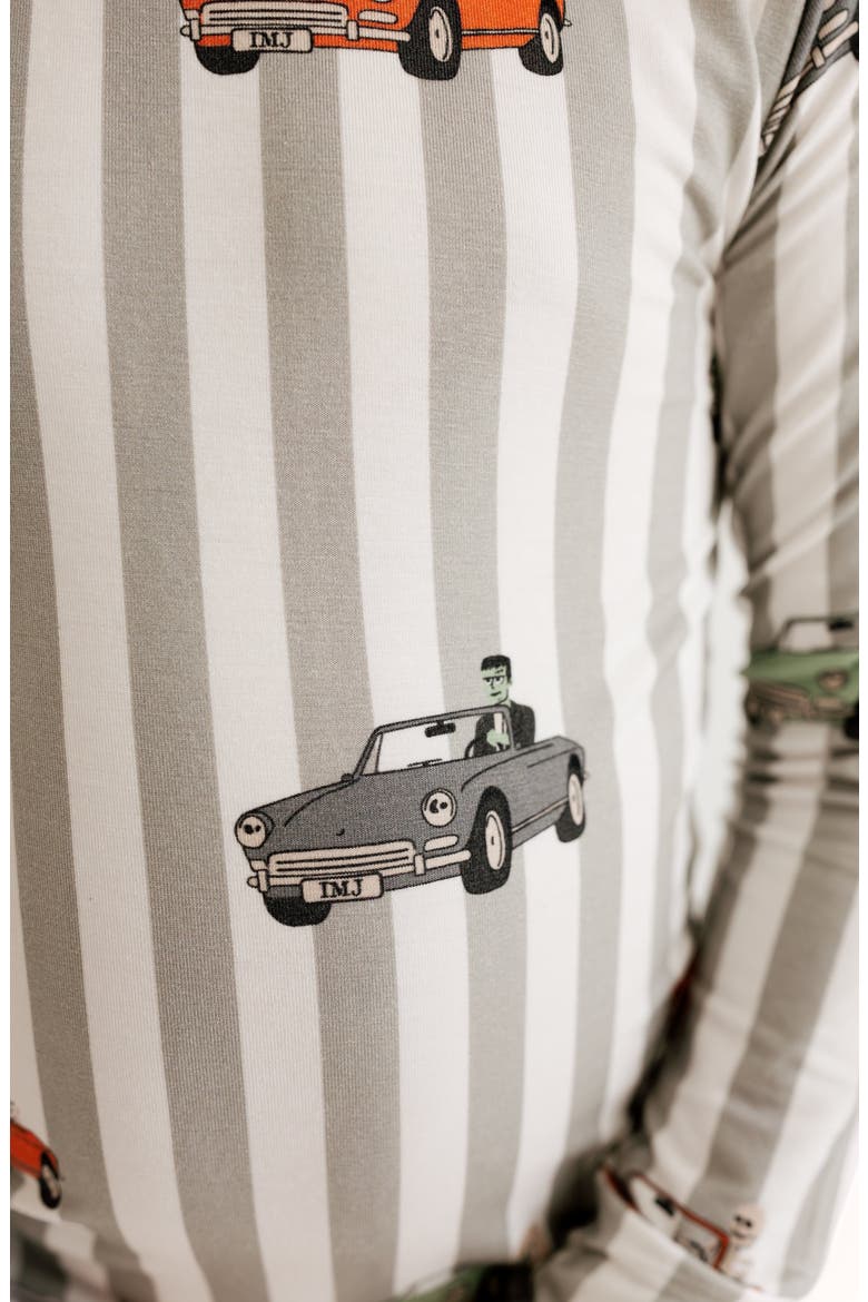 Spooky Little Riders Two Piece Pajama Set, Alternate, color, Grey / White