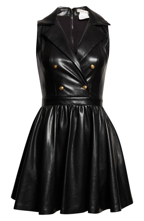 Emmy Faux Leather Sleeveless Dress