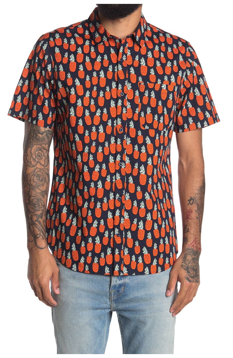 Abound Food Print Short Sleeve Shirt, Main, color,