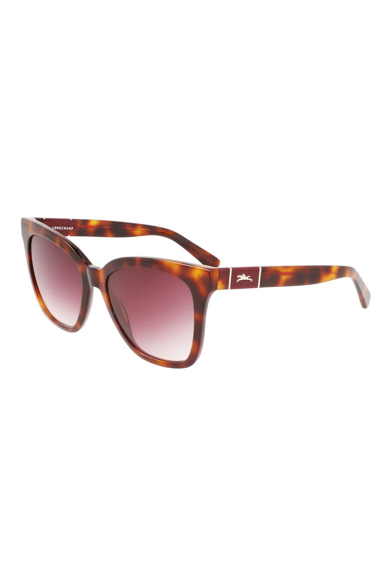 Le Pliage 54mm Gradient Rectangle Sunglasses, Alternate, color, HAVANA