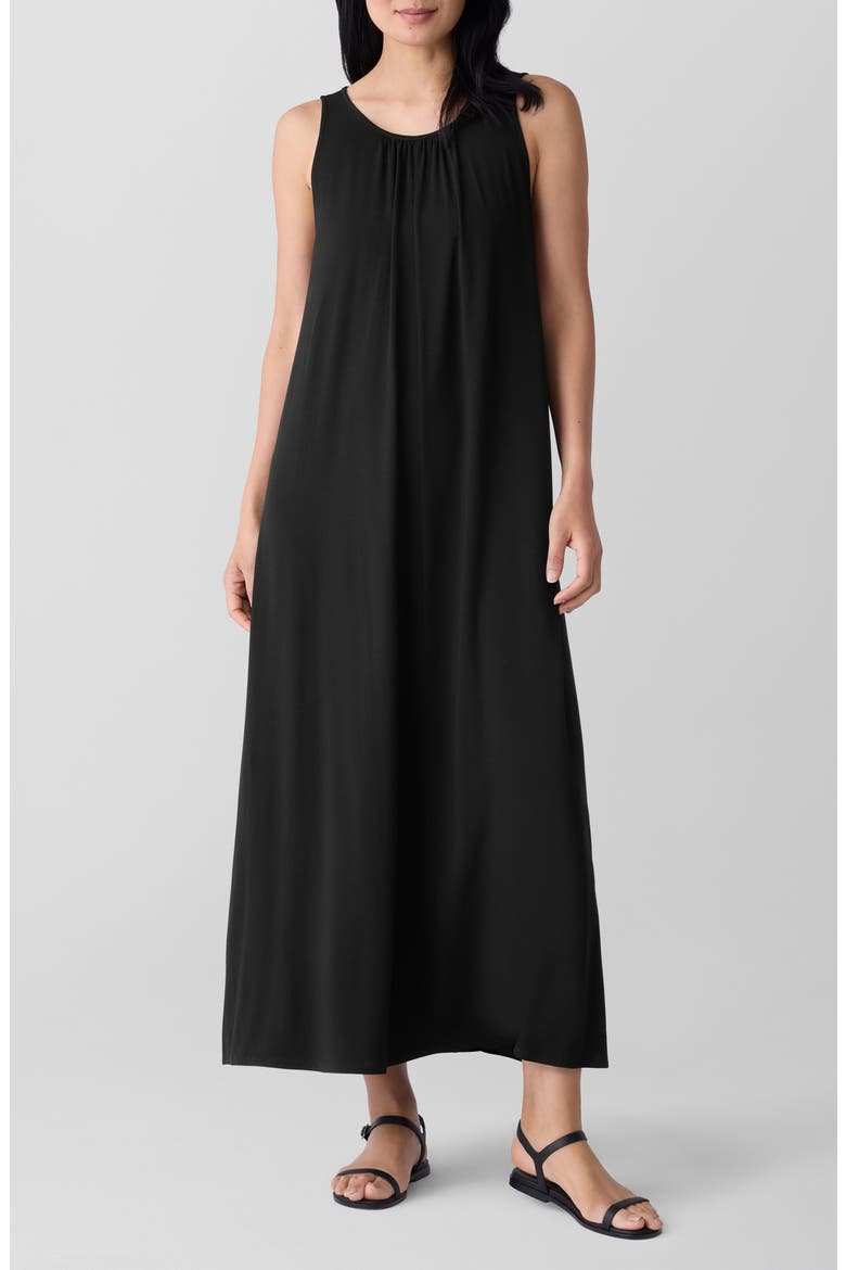 Sleeveless Jersey Maxi Dress, Main, color, BLACK