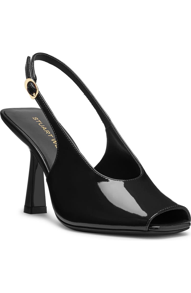 Stuart Weitzman Val Slingback 85 Sandal, Main, color, Black