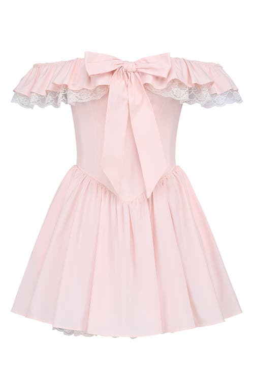 House Of Cb Jaide Off The Shoulder Minidress In Pink
