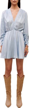 maje Revolver Ruched Long Sleeve Dress