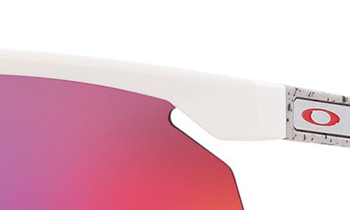 Oakley Bxtr 39mm Prizm™ Wrap Shield Sunglasses In White