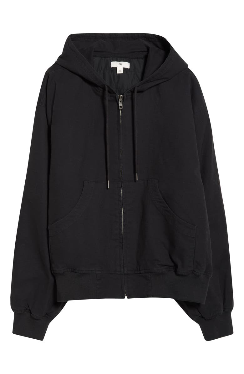 BP. Hooded Lined Canvas Jacket, Main, color, Black Washed