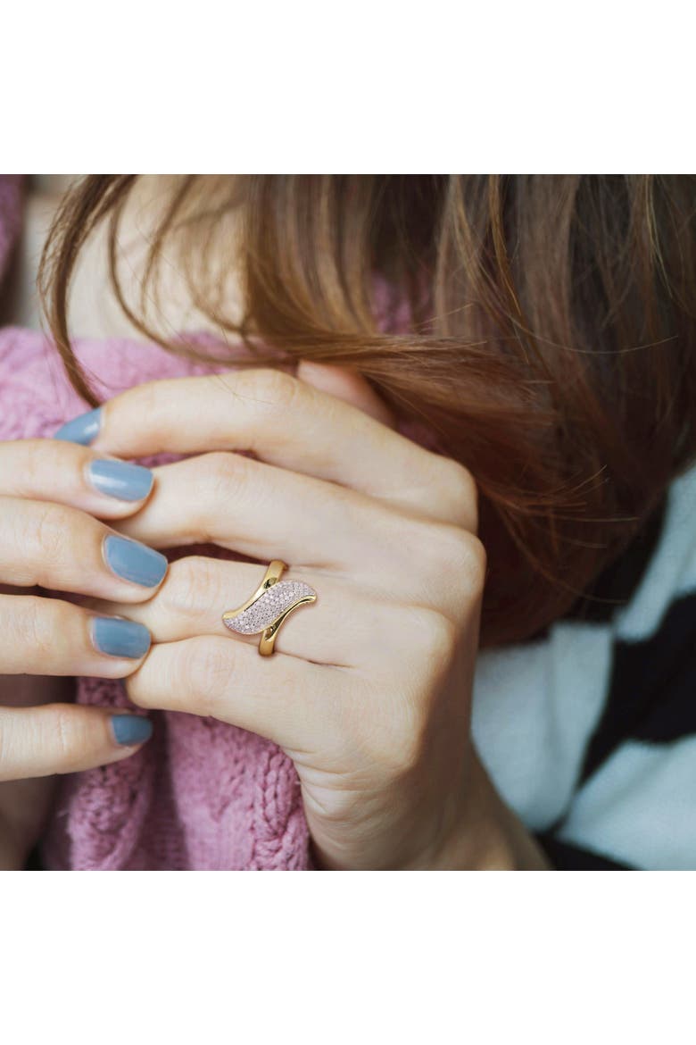 Diamond Swirl Ring Yellow-Plated Silver, Alternate, color, Yellow-Plated Sterling Silver