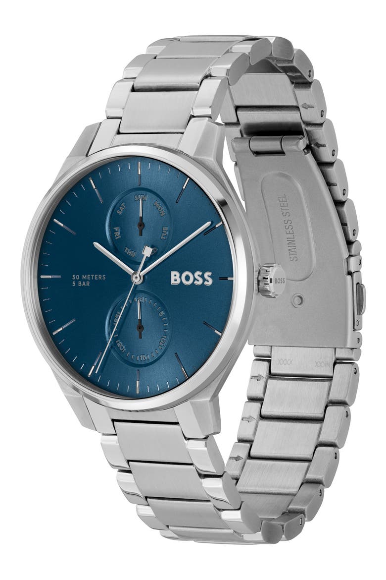 Tyler Bracelet Watch, 43mm, Alternate, color, BLUE