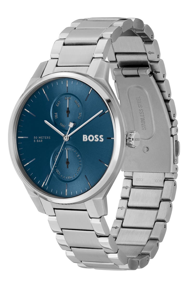 BOSS Tyler Bracelet Watch, 43mm, Alternate, color, Blue