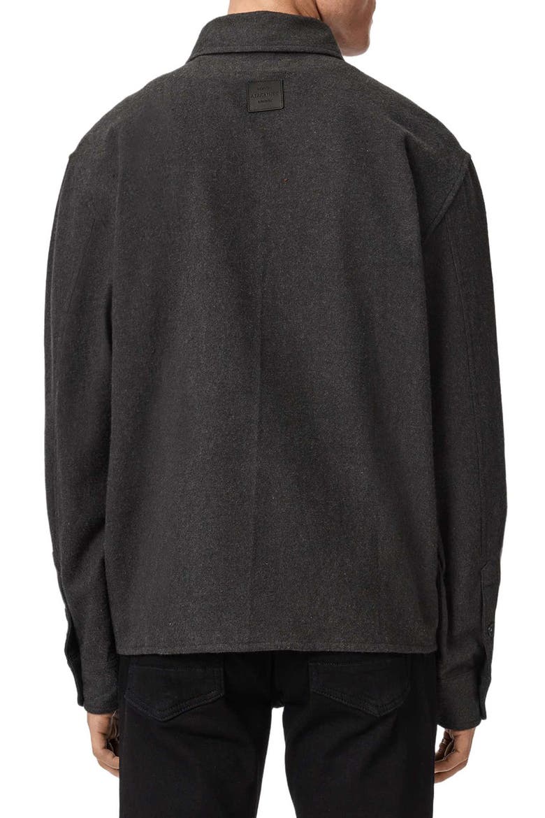Haiku Long Sleeve Cotton Flannel Shirt, Alternate, color, CHARCOAL MARL