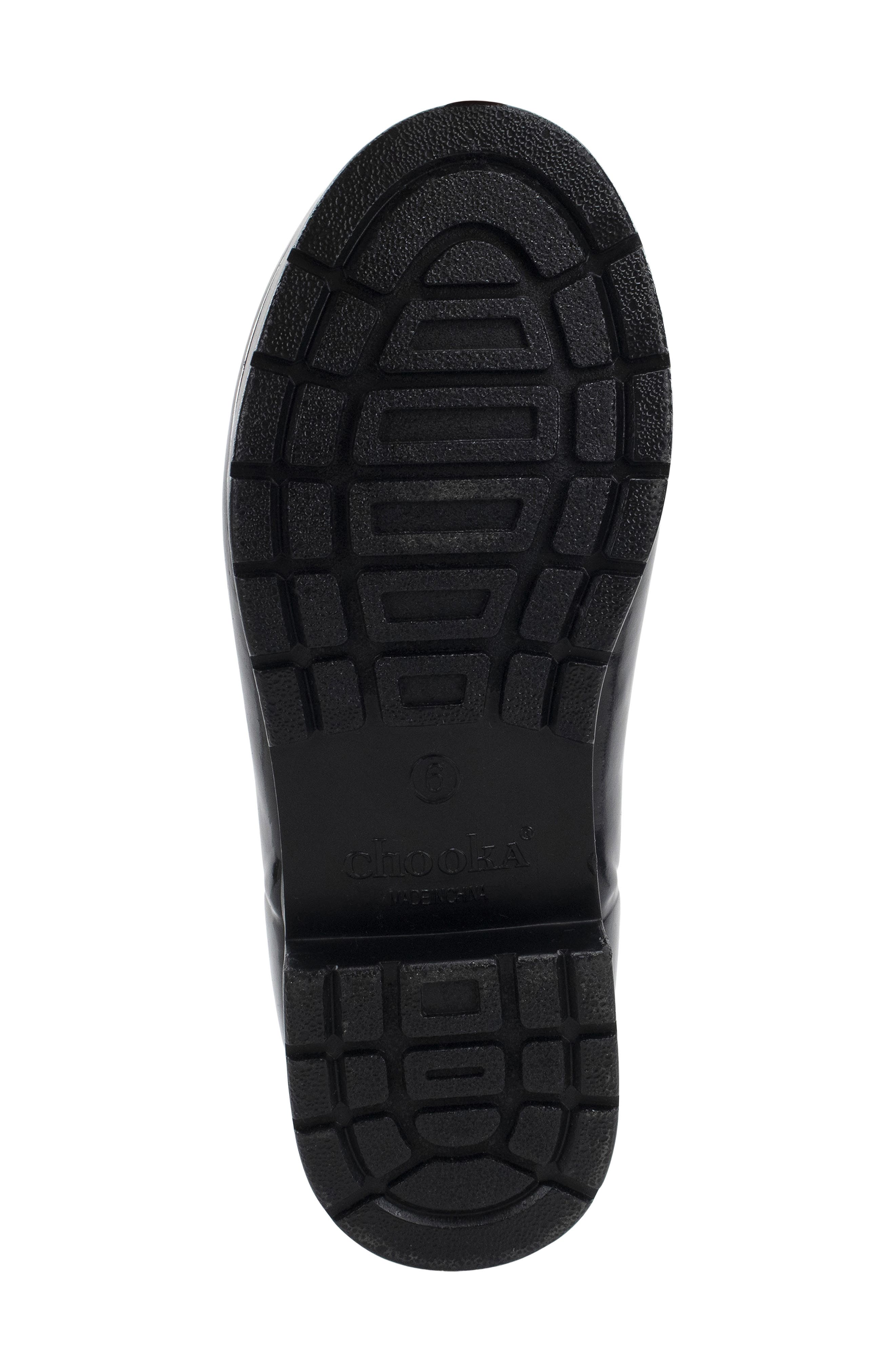 Delridge Faux Fur Chelsea Rain Boot, Alternate, color, BLACK