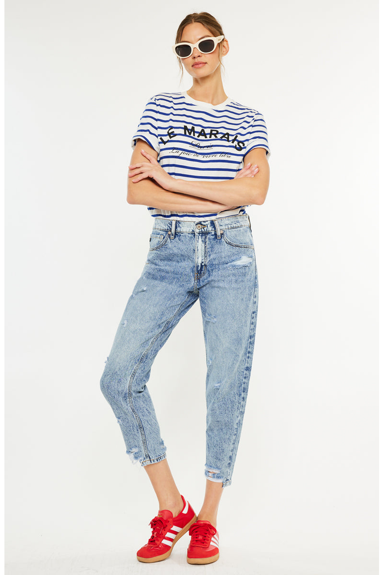 Harvey Ultra High Rise Mom Jeans, Alternate, color, Acid Wash