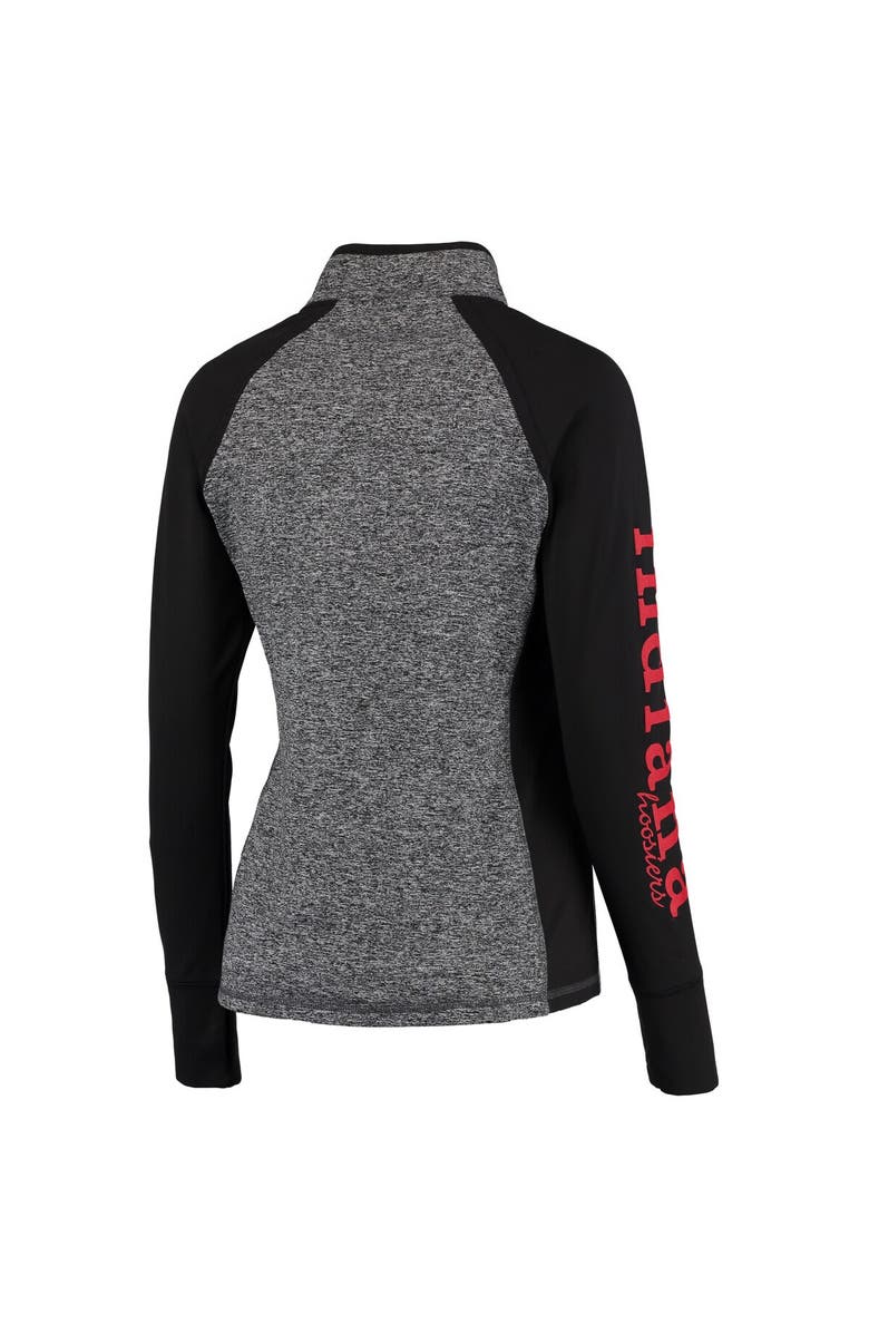 CAMP DAVID Women's Gray/Black Indiana Hoosiers Finalist Quarter-Zip Pullover Jacket, Alternate, color, 