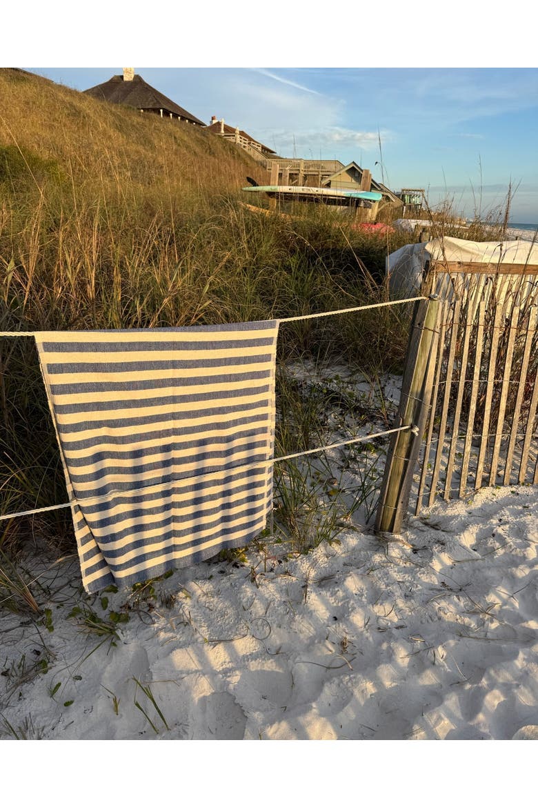 Stripe Towel, Alternate, color, Chambray
