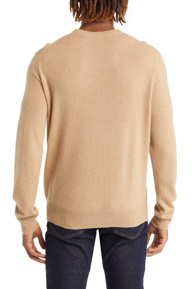 Cashmere Crewneck Sweater, Alternate, color, CAMEL