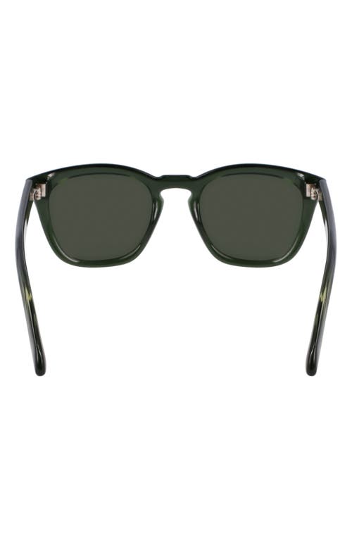 Ferragamo 50mm Modified Rectangular Sunglasses In Transparent Khaki