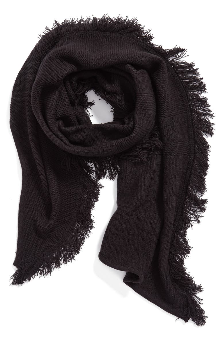 Rebecca Minkoff Garter Stripe Stitch Blanket Scarf, Alternate, color, 