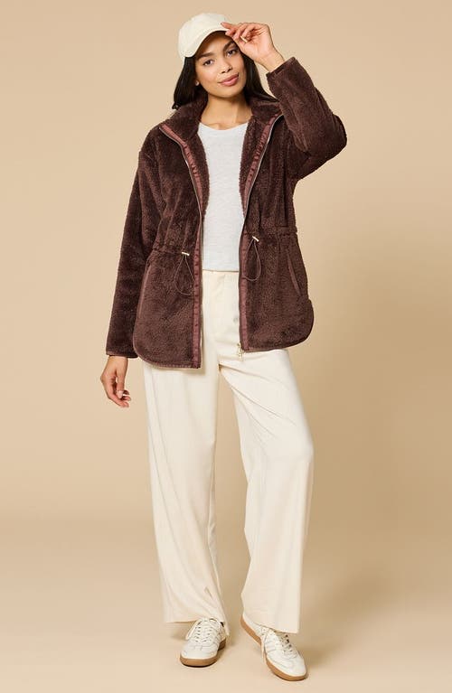 Softies Dreamplush Two Way Zip Tunic In Brown