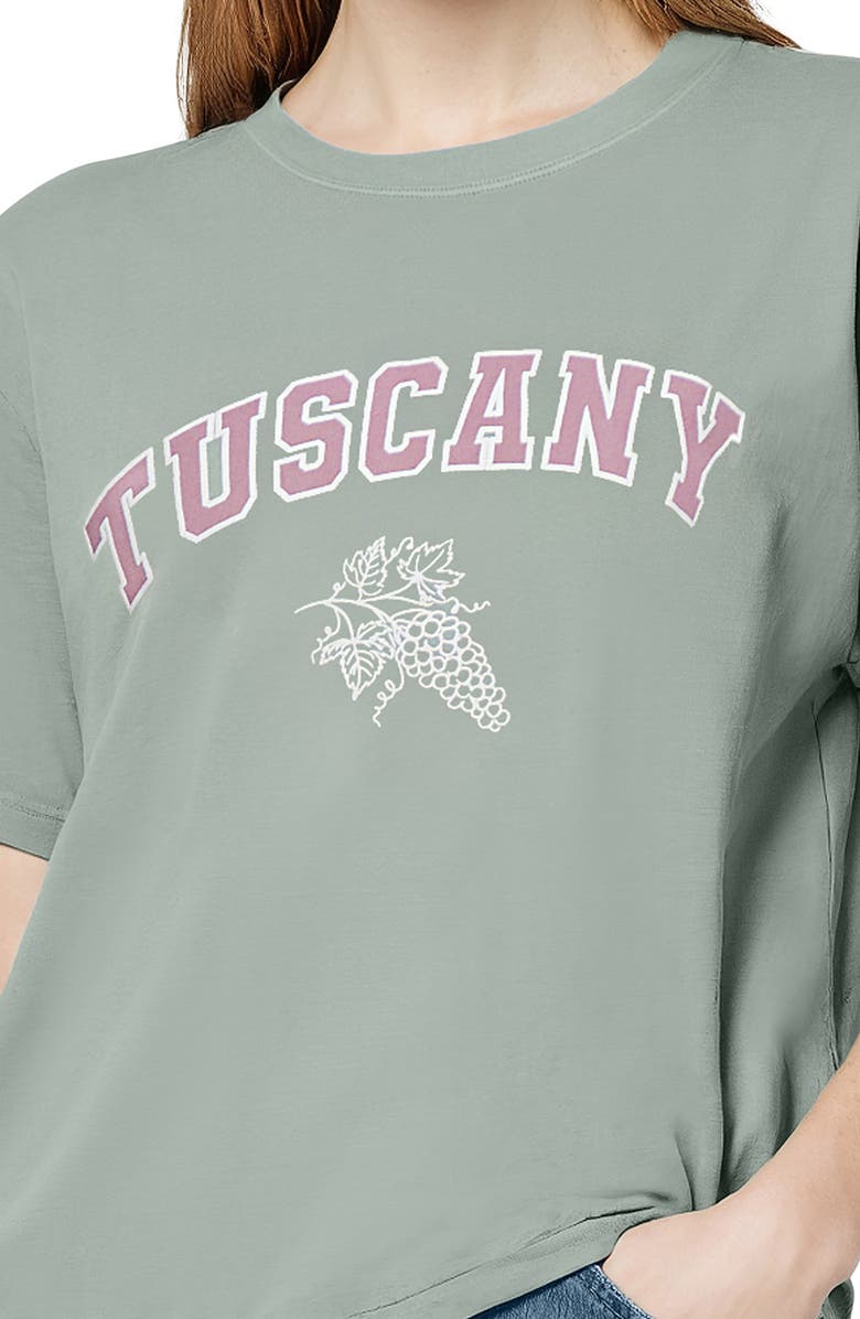 Wildfox Jamie Tuscany Graphic T-Shirt, Alternate, color, Iceberg Green