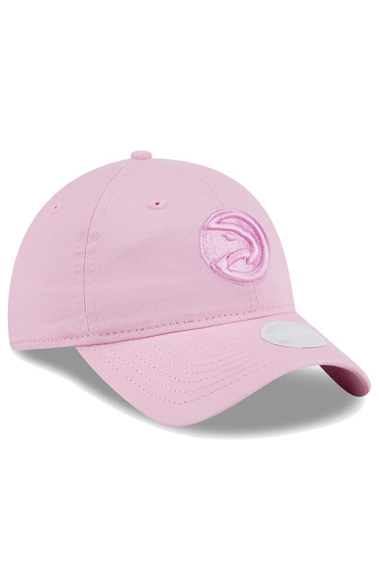New Era Women's New Era Pink Atlanta Hawks Colorpack Tonal 9TWENTY Adjustable Hat, Alternate, color, Pink