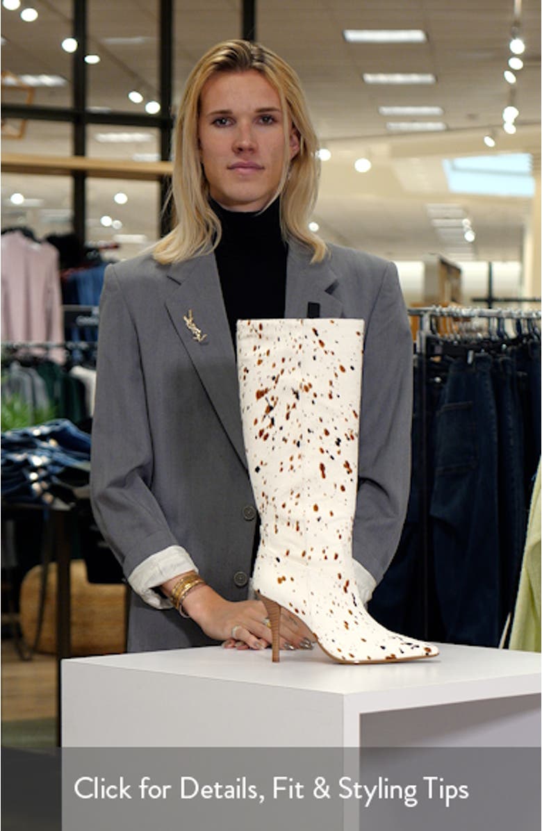 Wescot Genuine Calf Hair Knee High Boot, sales video thumbnail