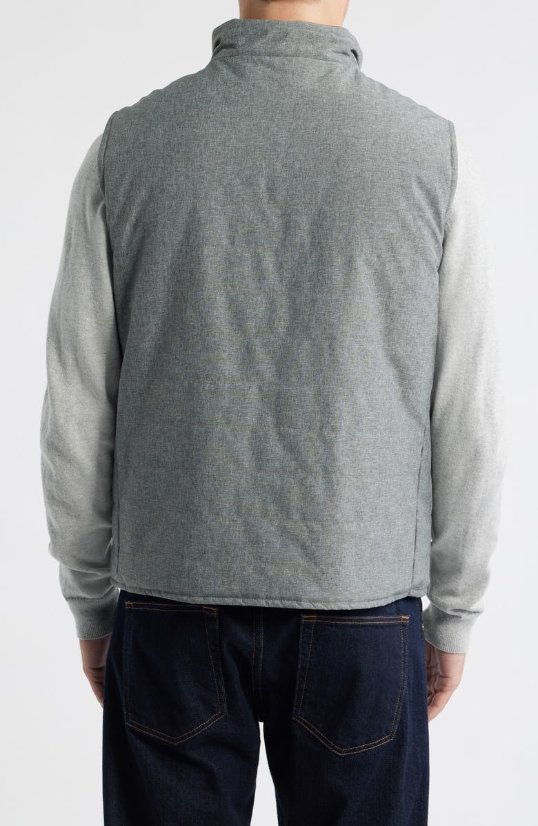 Scott Barber Reversible Quilted Vest, Alternate, color, Charcoal Heather