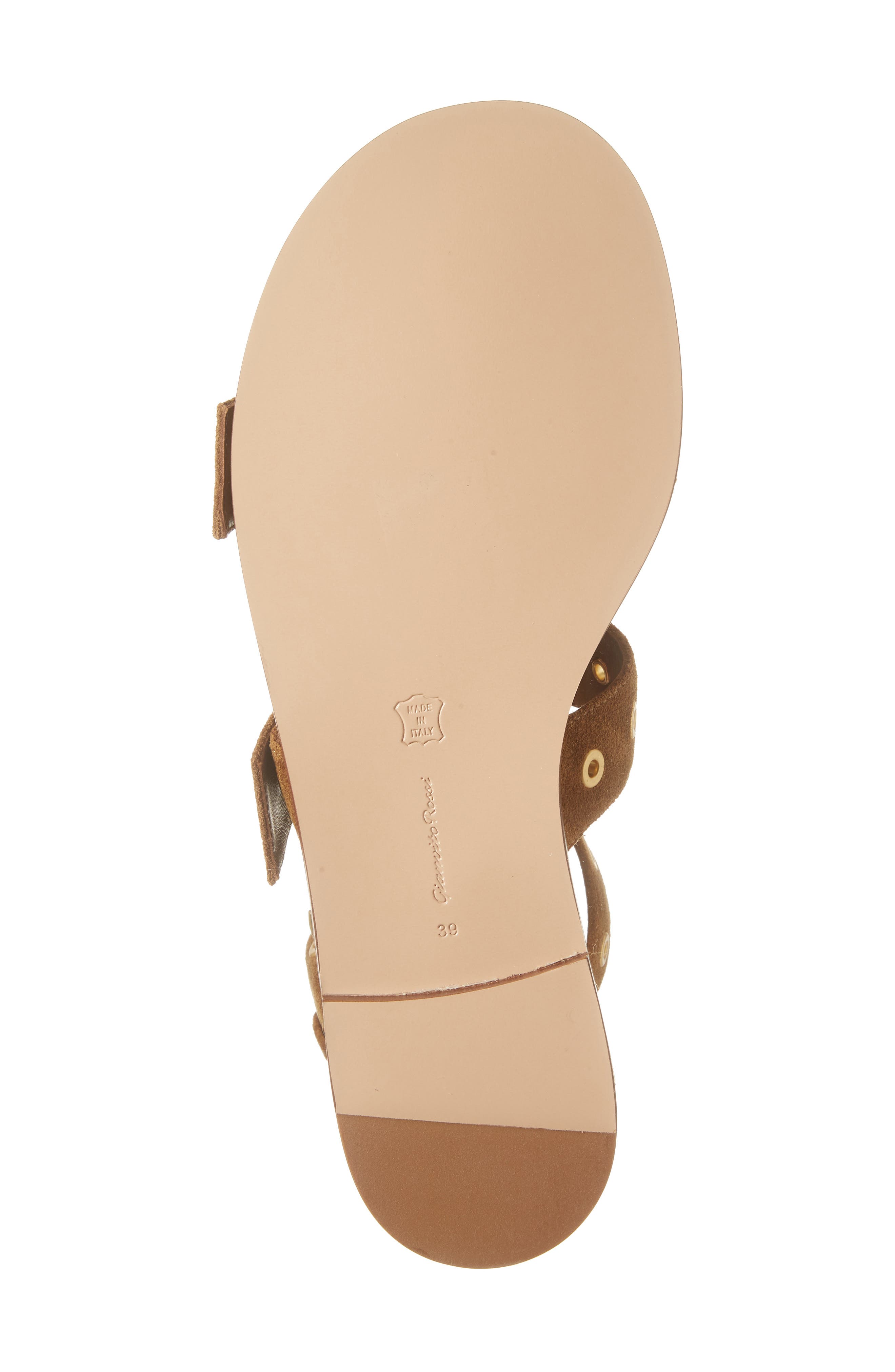 Gianvito Rossi Suede Gladiator Sandal, Alternate, color, Texas